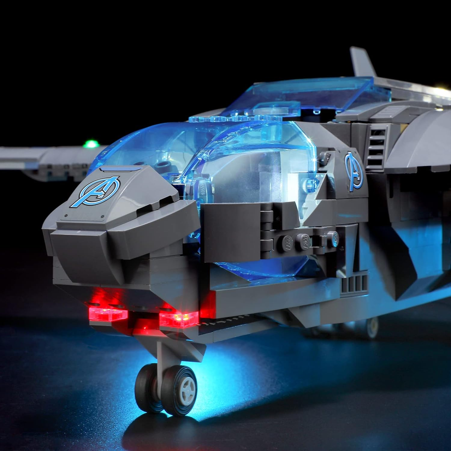 BRIKSMAX Led Lighting Kit for -76248 the Avengers Quinjet - Compatible with  Marvel Building Blocks Model- Not Include  Set image number 6