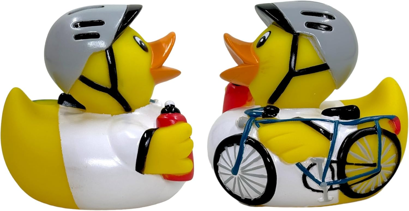 MIJOMA Set of 2 Bath Ducks Bath Toys, Hand Painted & Latex Free, Perfect for Parties, Birthdays, Christmas, Baby Showers & More - Great Bathroom Decoration, 8 Cm High (Guardian Angel) image number 3