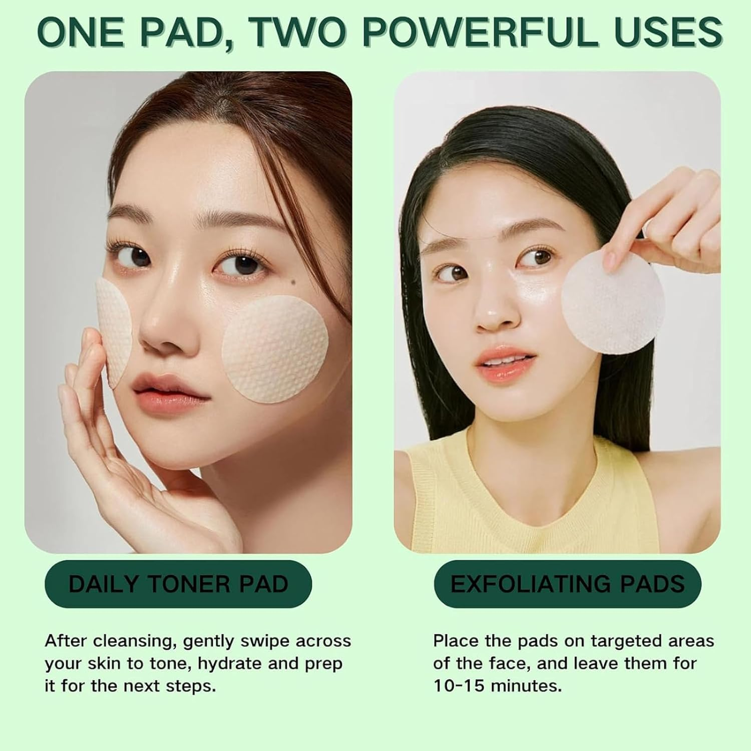 60Pcs-Korean Toner Pads, Korean Skincare Anti-Aging,Korean Skincare Dark Spot and Wrinkle Minimizing Tonerpads,Hydrating Facial Treatment with Snail Mucin - Improve Skin Texture, Minimize Wrinkles & Fine Lines - for All Skin Types image number 4
