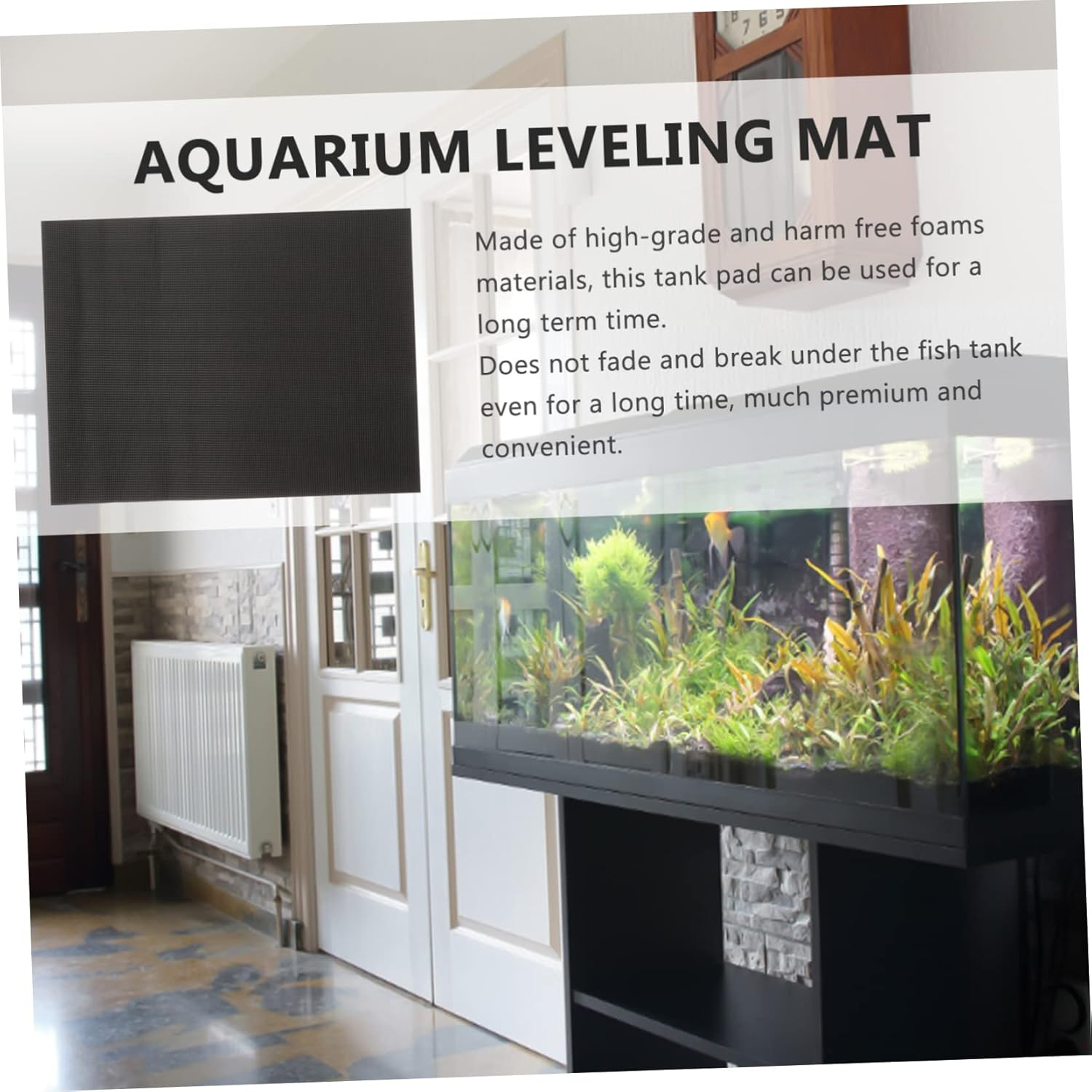 CORHAD Thickened Aquarium Foam Mat Fish Tank Leveling Pad for Stability Support Bottom Pad for Fish Tanks Ideal for Aquarium Accessories Maintenance image number 2