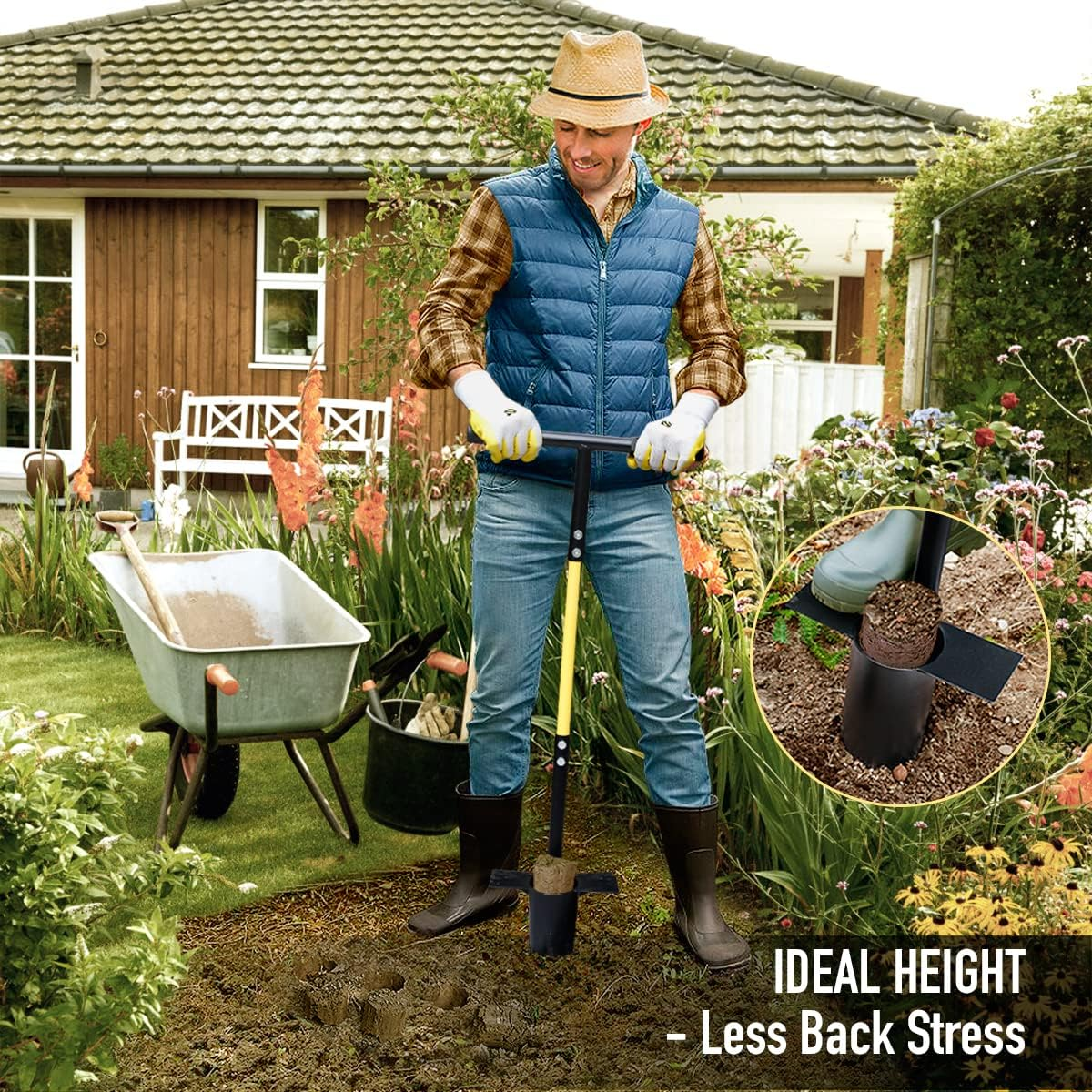 Jardineer 3PCS Bulb Planter Tool Garden Set, Bulb Planter Tool Long Handle and Small Bulb Planting Tool, Ideal Bulb Transplanter Set for Tulips, Daffodils, Lily and Other Flower Bulbs image number 6