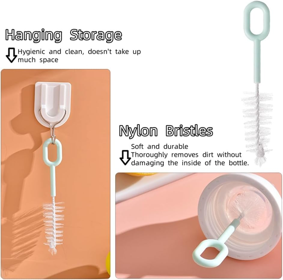 5 Pcs Kitten Bottle Pet Feeding Set Nipple for Kittens Anti-Choking Design for Newborn Kittens Puppies Small Animals Contains 1 Bottle, 2 Nipples, 1 Cleaning Bottle Brush, 1 Feeder (20Ml) image number 4