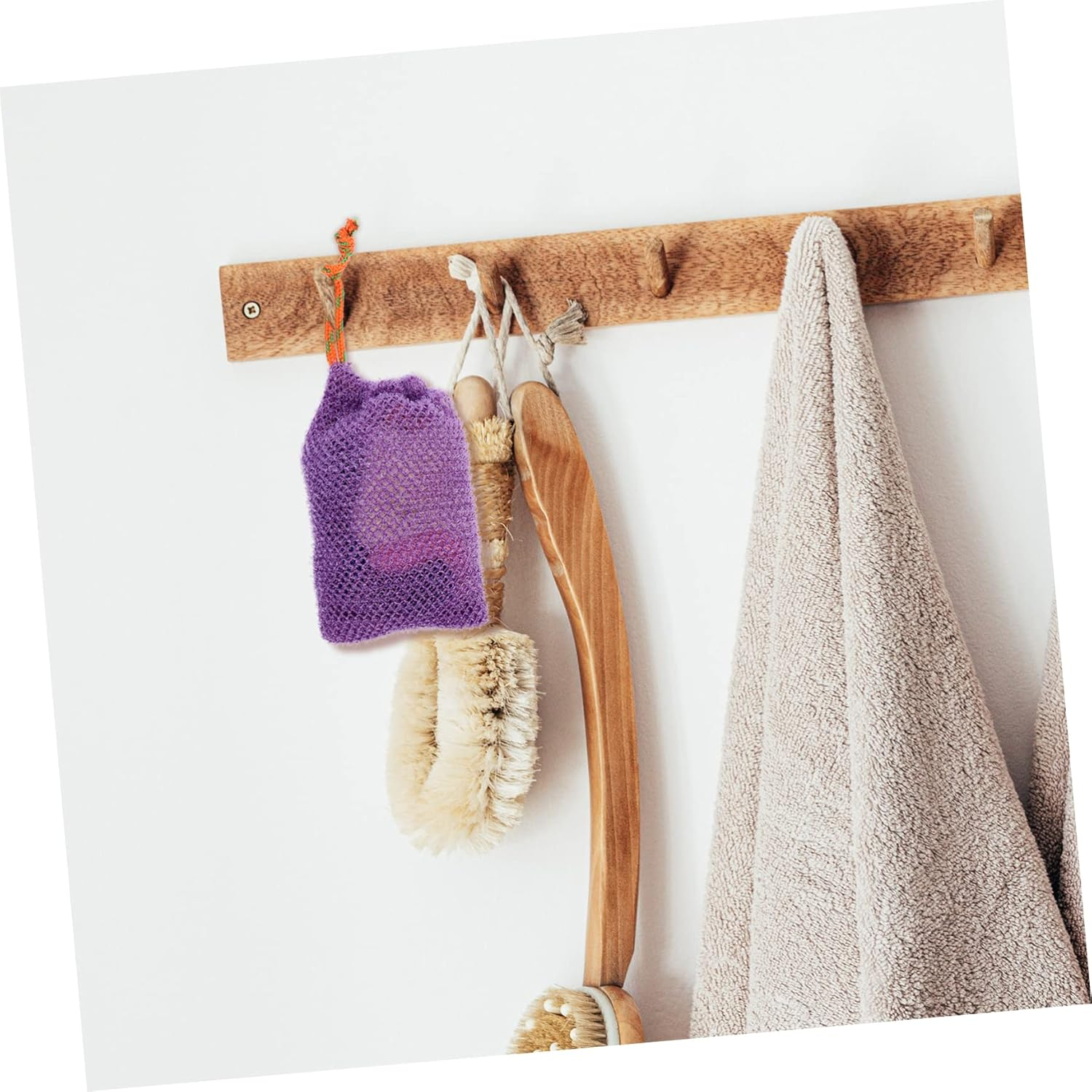 Minkissy 8Pcs Soap Foaming Net Exfoliating Foam Net Sisal Soap Bags Exfoliating Soap Bags Soap Bags Soap Pouch Exfoliating Soap Drying Soap Cleaning Net Face Nylon image number 3