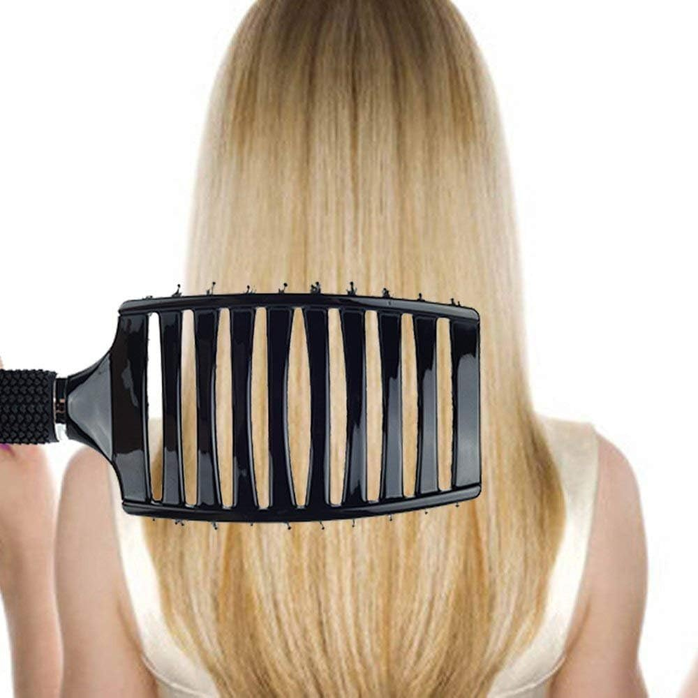 Curved Vented Styling Hair Brush, Detangling Thick Hair Massage Blow Drying Brush image number 3