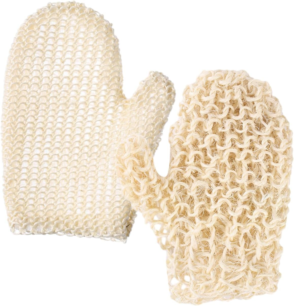 HAMPPLIES 2Pcs Exfoliating Gloves Double Sided Body Scrubber for Gentle Skin Cleansing and Exfoliation for Shower Use for All Skin Types image number 3