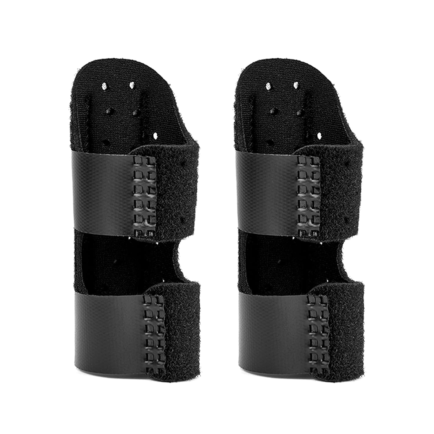 2 Pcs Finger Splints - Breathable Support Brace with Steel Plates for Index/Middle/Ring Fingers, Adjustable Straps for Trigger & Mallet Finger Support (Black) image number 4