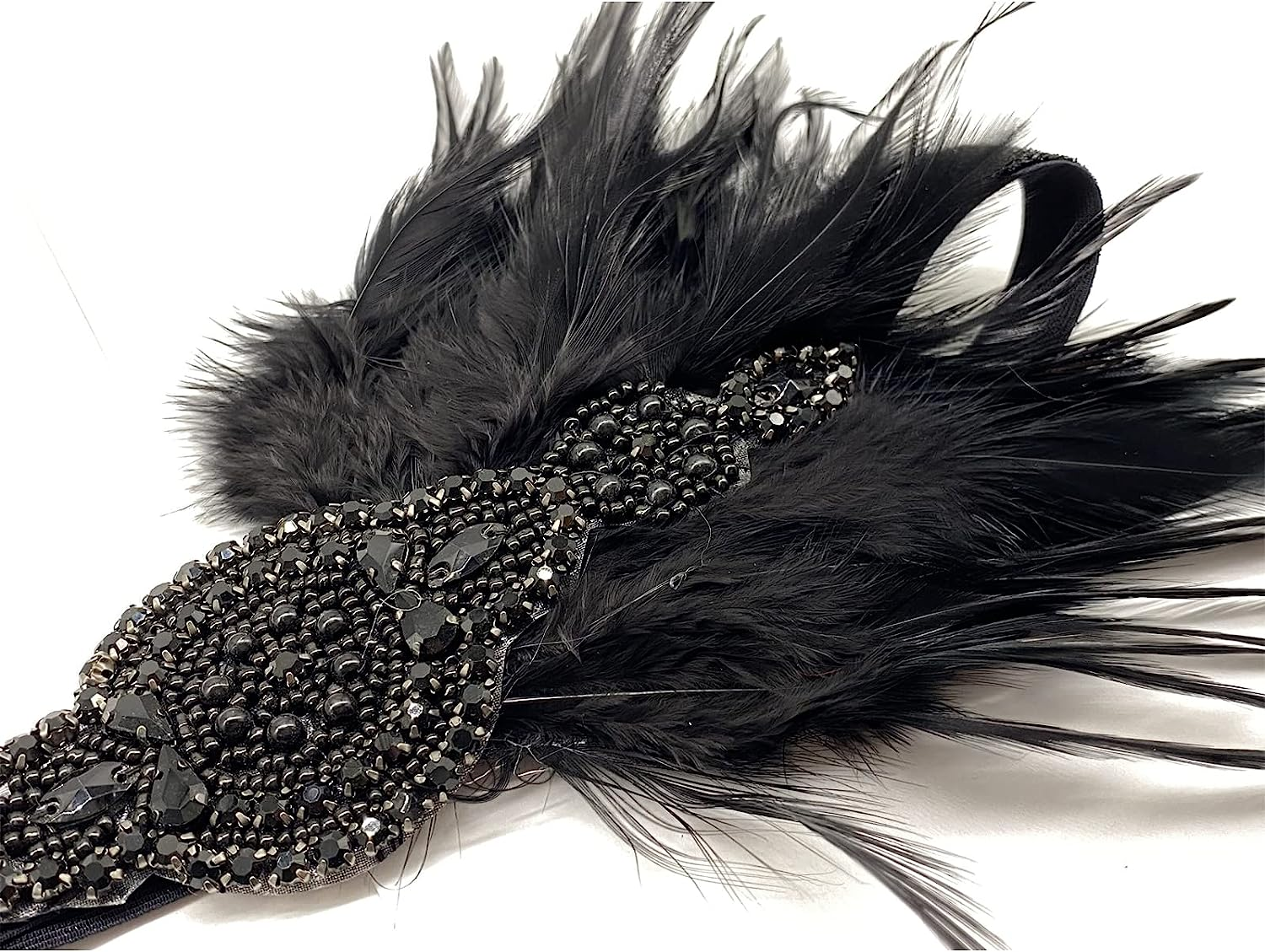 Aoozleny 1920S Women Feather Flapper Vintage Headpiece Roaring 20S Great Gatsby Headband image number 2
