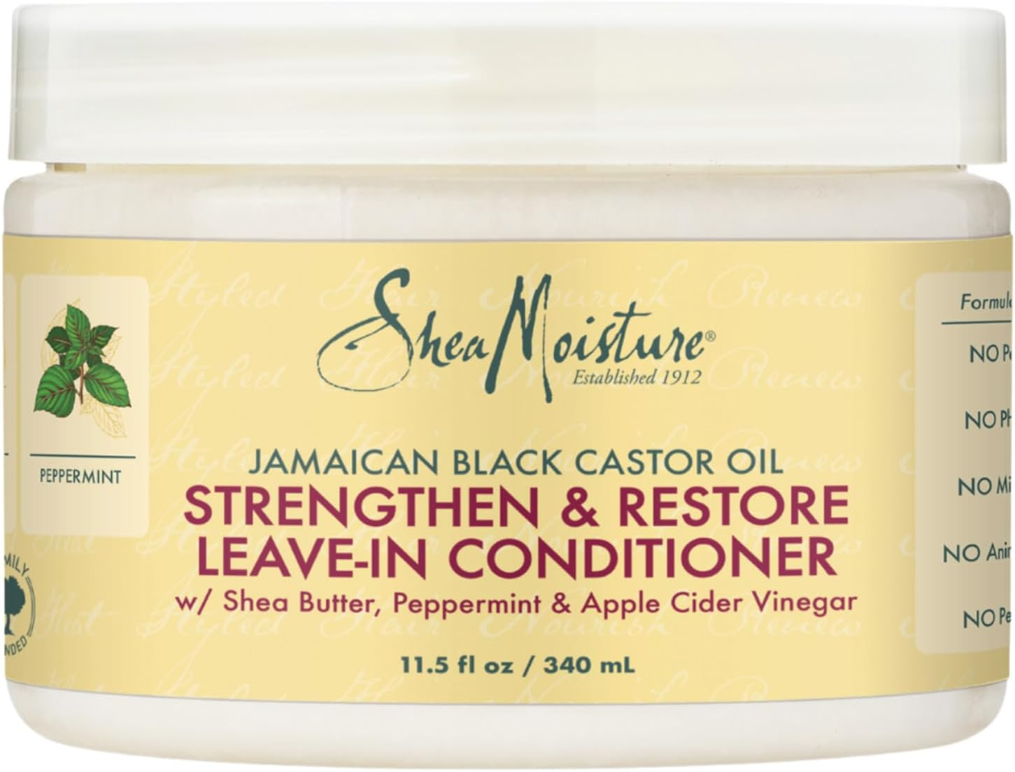 Shea Moisture Jamaican Black Castor Oil Strengthen/Grow and Restore Leave-In Conditioner, 16 Ounce image number 2
