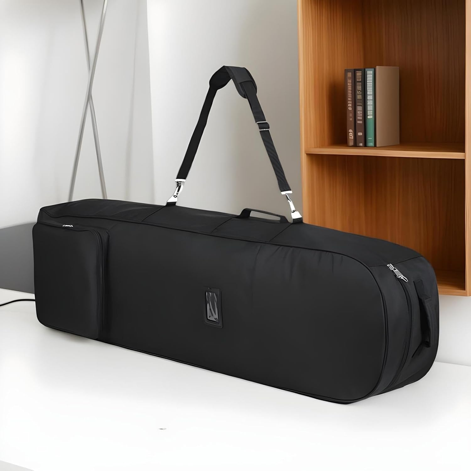 Golf Travel Bag with Wheels - Wheels and Hard Case Top | Black Color Multipurpose Golf Trolley Bag, Weather-Resistant Sports Accessories Pouch Portable for Outdoors Commuting Vacation Backpacking image number 2