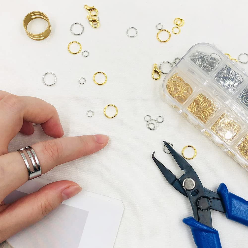 Lyflux Jewelry Pliers and Jump Ring Open/Close Tool, 2 Pieces Jump Ring Opening/Closing Rings Tool with Jump Ring Opening Pliers for Jewelry Beading Repair Making Supplies image number 1