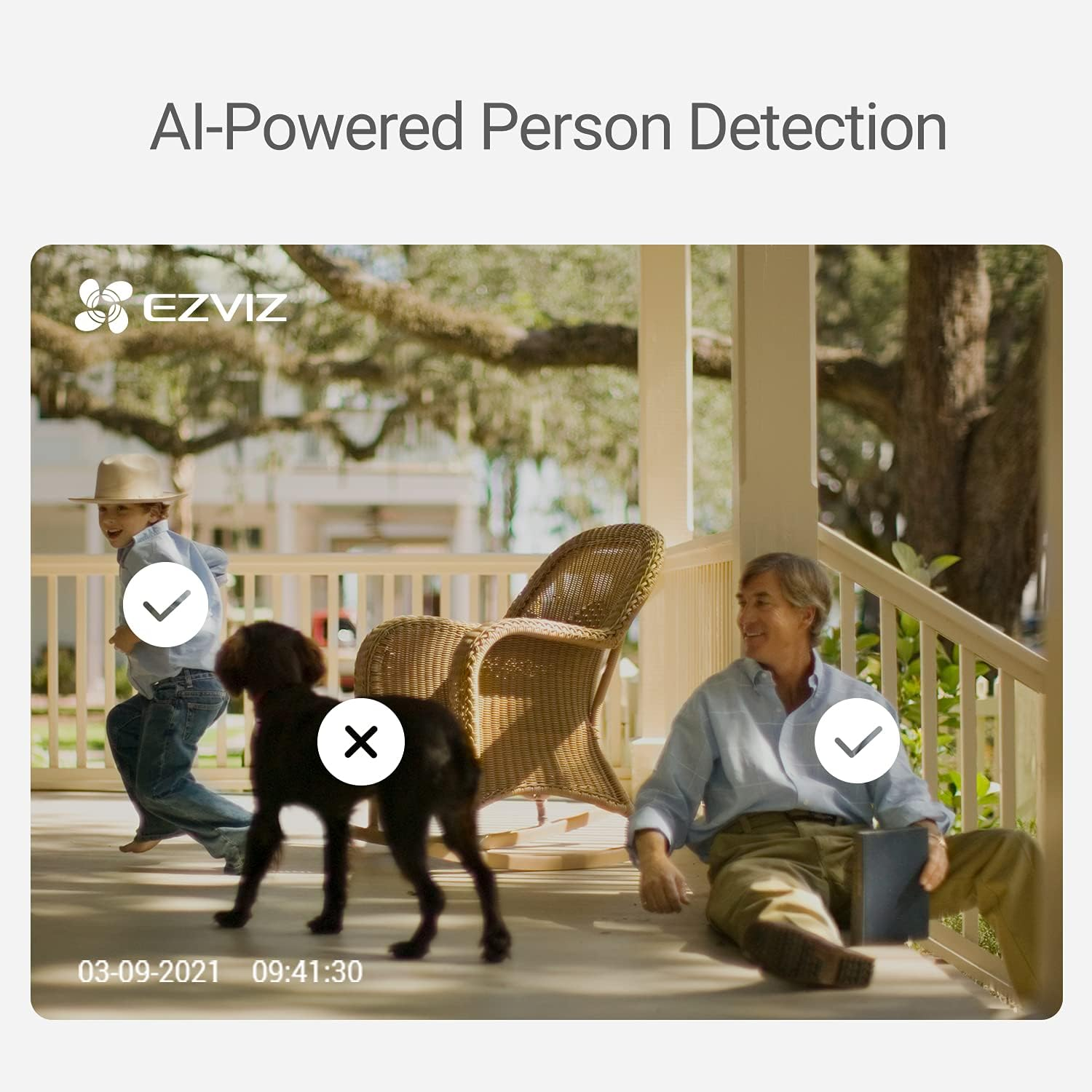 EZVIZ Security Floodlight Camera, 2K+ Outdoor Wifi Security Lights, Color Night Vision, 2-Way Audio, AI Human Detection, APP Control, Built-In 32Gb/Cloud Storage, Waterproof, Works with Alexa LC3 4MP image number 4