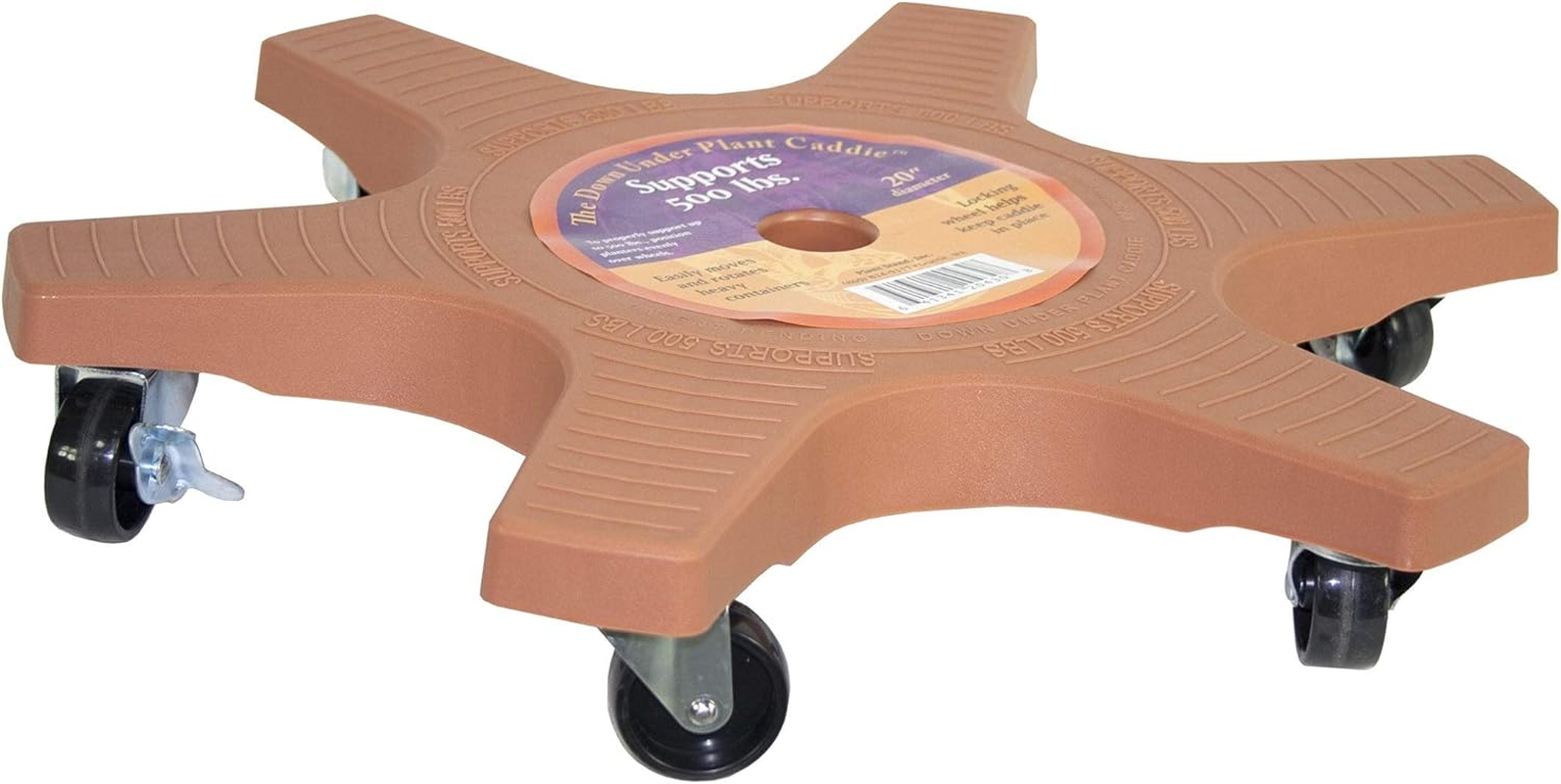 Bosmere S20430 down under Plant Caddie, Heavy Duty Plant Stand with Wheels, 500Lb Capacity, 20-Inch, Terra Cotta image number 2