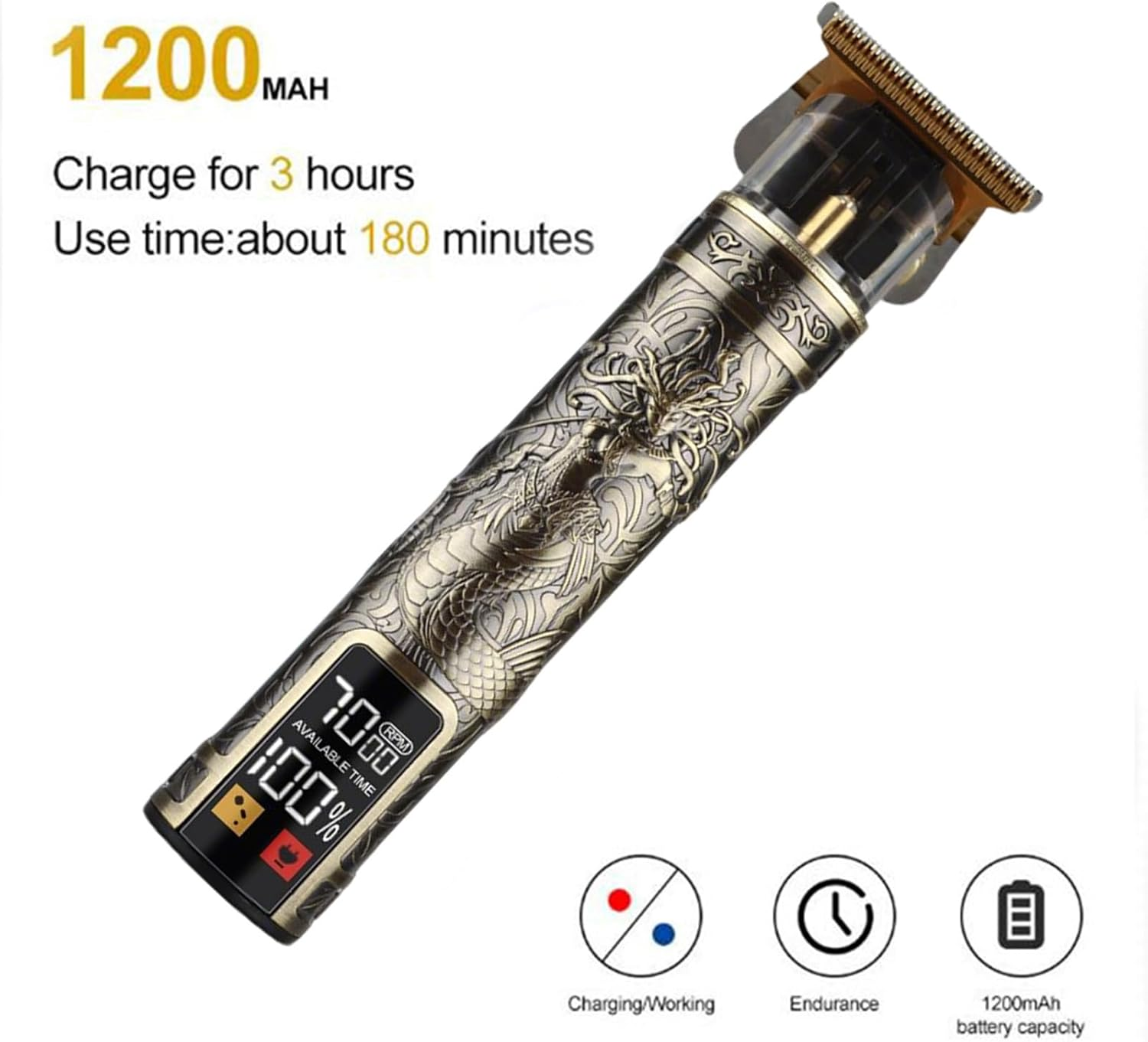 Hair Cutter for Men | Hair Barber Trimmer for Men with Guide Combs,Cordless Haircut Machine Grooming Kit for Father Barber Son Boyfriend image number 3