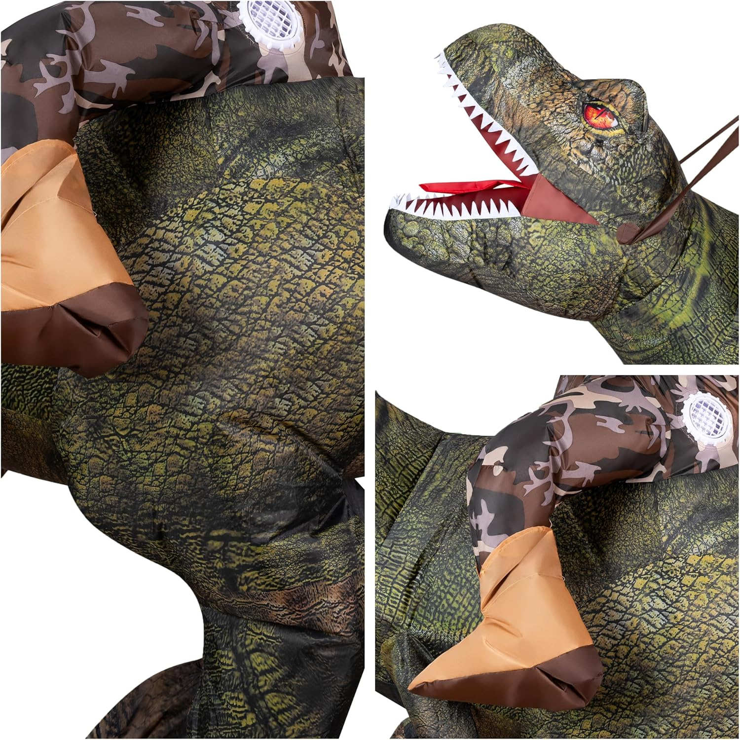 Spooktacular Creations Halloween Inflatable Costume, Adult Dinosaur Costume, Ride-On T-Rex Blow up Costume for Dressup