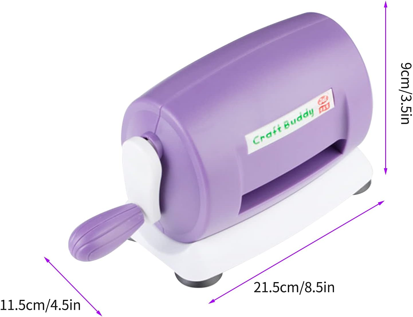 Portable Manual Die Cutting & Embossing Machine DIY Scrapbooking Die-Cut Machine with Cutting Pads for Paper Card Making Decoration Arts & Crafts Handmake Projects Tools - Purple image number 3