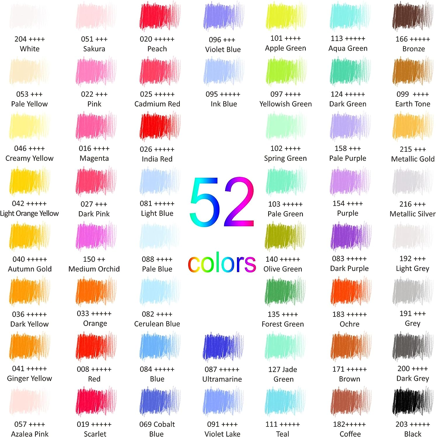 55 Pack Colored Pencils Set for Adult Coloring,52 Colors Coloring Pencils with Extras,Artists Soft Core,Vibrant Color,Drawing Pencils Art Craft Supplies for Adults Beginners Kids image number 4