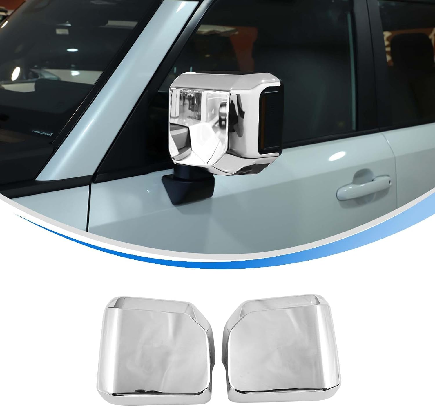 Yinaniutos Side Door Mirror Covers Compatible with Toyota Land Cruiser 250 Prado J250 LC250 2024 2025 Accessories | ABS Plastic Exteriro Rearview Mirror Caps Trim | 2PC Set (Glossy Black)