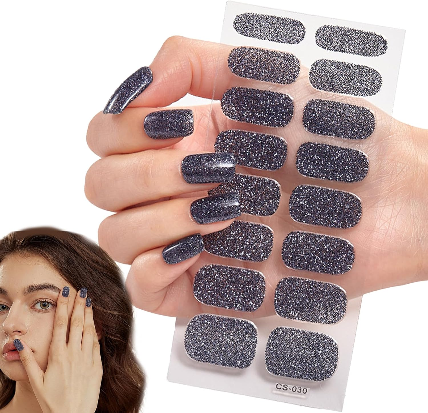 Gel Nail Wraps - Nail Polish Stickers, Semi-Cured Gel NAI Strips,Full Nails Wraps, Self Adhesive,Protective,Strips,Semi-Cured |Salon Quality DIY Nails Wrap for Women Art Manicure Design
