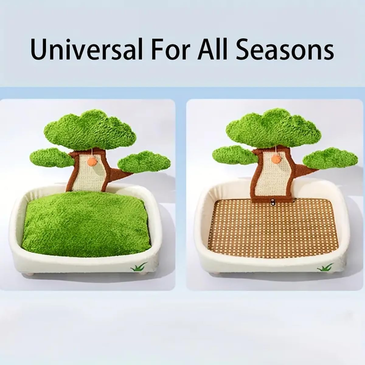 AIMALL 20.08"X16.14"X23.62" Cat Bed with Scratching Board, Four Seasons Universal Cat Tree, Wear-Resistant, Removable, and Washable Pet Bed for Cats image number 6