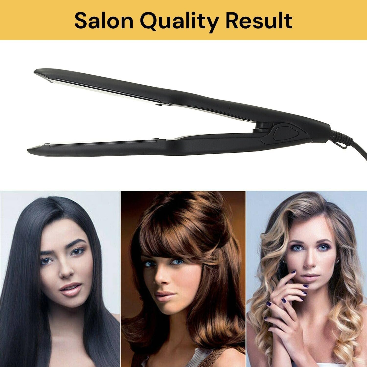 Spendeal Hair Straightener, 1 Inch Flat Iron Straightener and Hair Curler 2 in 1, Ceramic Ionic Curling Iron Straightener with Anti-Iron for Less Frizz, Shinier & Smoother