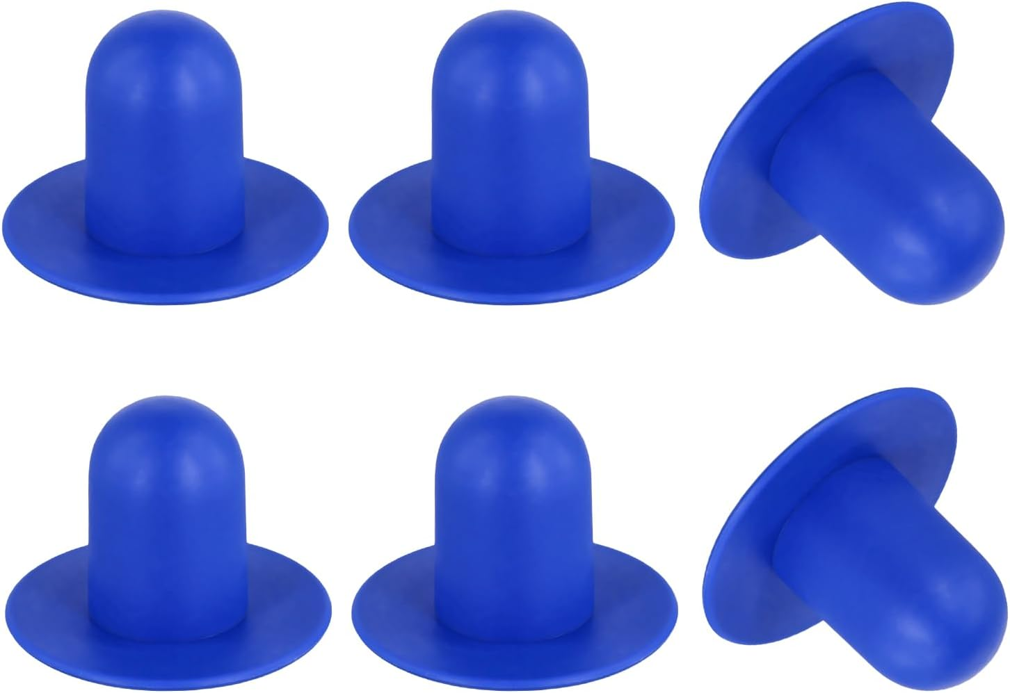 6Pcs Pool Plugs for above Ground Pool, Rubber Pump Filter Hole Stopper Plugs Swimming Pools Wall Plug Replacement for Intex (Blue)