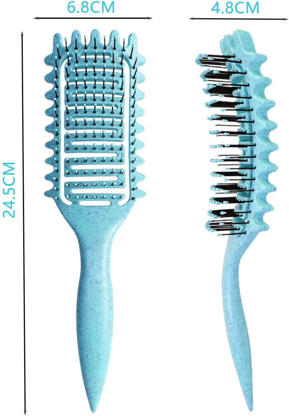 Curl Defining Brush,2024 Curly Hair Brush,Vented Hair Brush for Detangling, Shaping and Defining Curls for Women and Men Less Pulling (Blue) image number 1