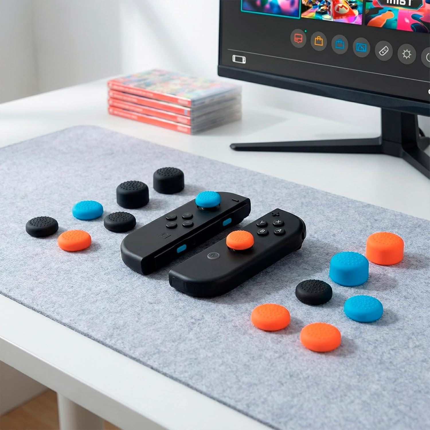 JANGJANG 12 Pack Thumb Grips for Nintendo Switch 2 anti Slip Joystick Covers Improve Control and Comfort Reduce Wear for Gaming at Home or Travel image number 2