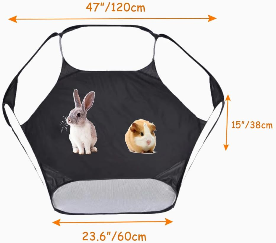 2-Pack Guinea Pig Carrier and Playpen Set - Breathable Pet Playpen Pop Open Outdoor/Indoor Exercise Fence, Portable Small Animal Backpack for Bearded Dragon, Rabbits, Hamster, Chinchillas image number 4