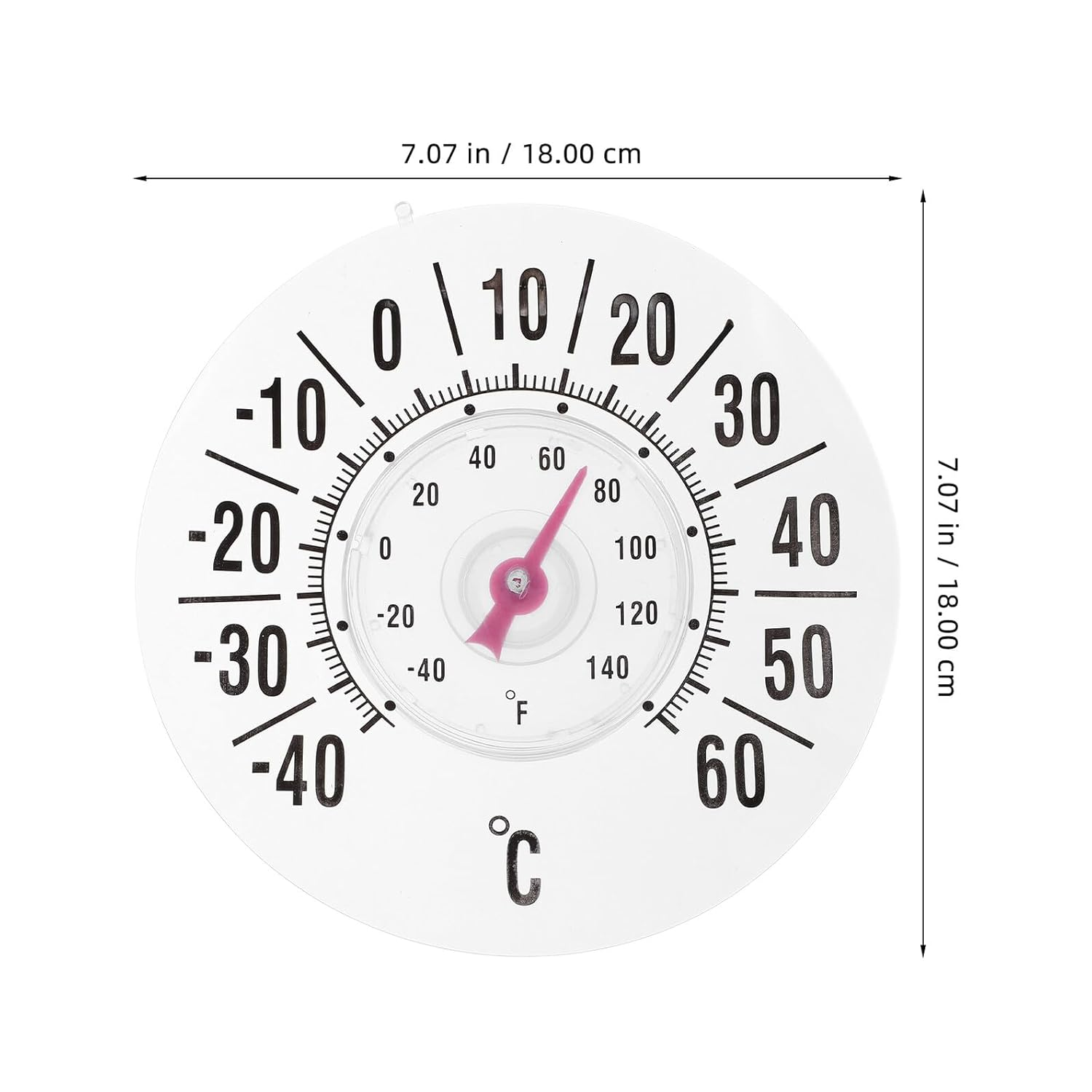 Accurate Analog Thermometer with Large Suction Cup for Indoor and Outdoor Use Easy-Read Window Temperature Gauge for Nursery Greenhouse Patio Household Environment Monitoring image number 3