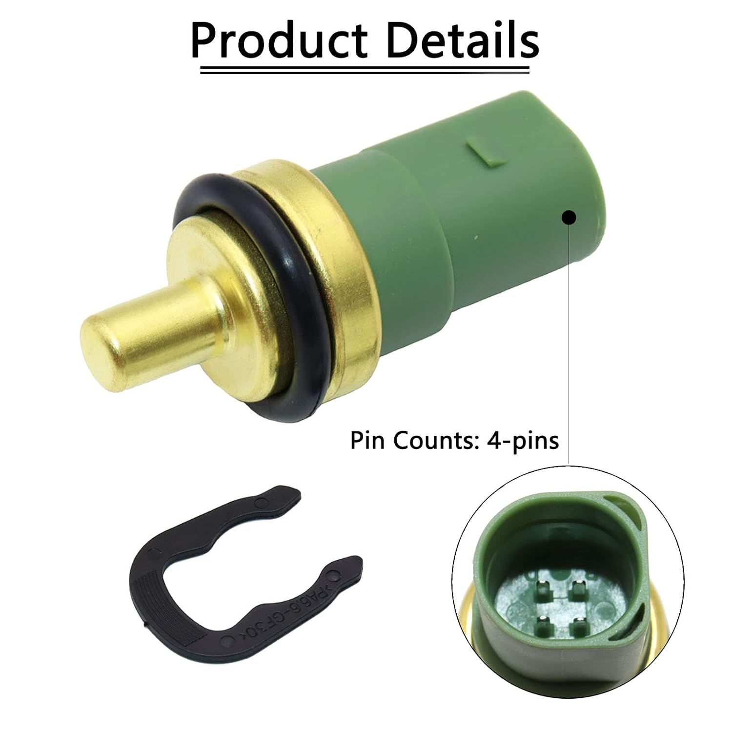 KEJSTED Engine Temperature Sensor Sender 059 919 501A Compatible with Volkswagen Passat Golf Beetle Jetta Eurovan Cabrio Polo Audi A4 S4 A6 S6 TT A8 S8 RS4 RS6 Allroad 1998-2010 059919501A image number 1