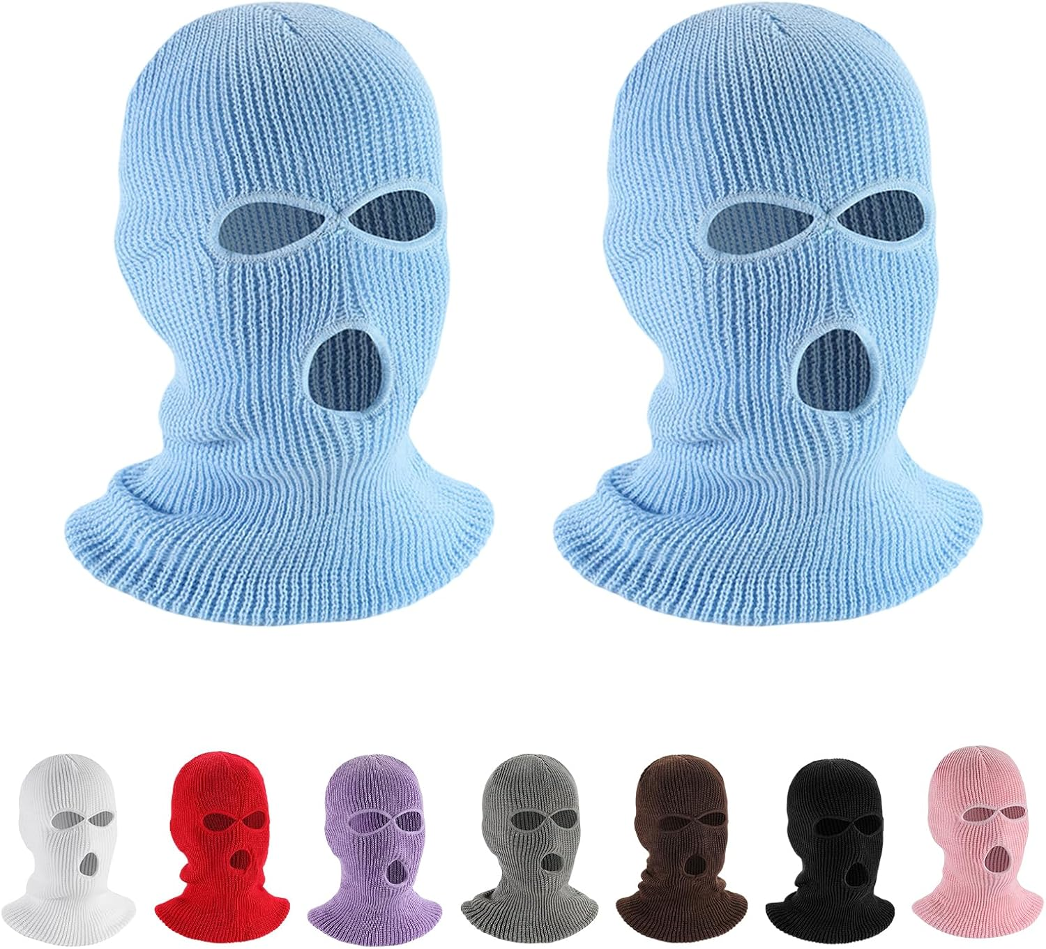 Yourkar 2 PCS Car Headrest Cover, Personalized Funny Hat for Car Seat Head Cover, Full Face Mask Design Headrest Protector for Car, Van, Truck, SUV, Universal Car Accessories (Black)