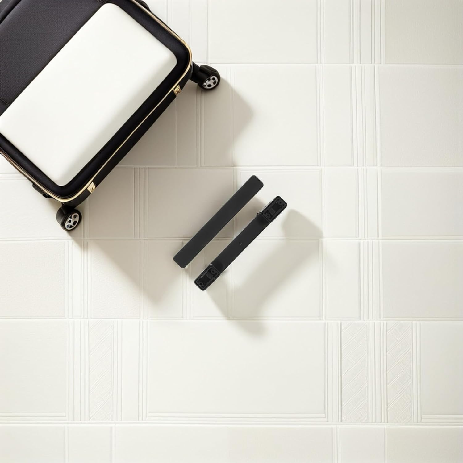 KAJNBN 2Pcs Black Plastic Suitcase Handles Replacement Sturdy Luggage Carry Handle Parts for Travel Suitcases Plastic Luggage Pulls Repair Accessories image number 6