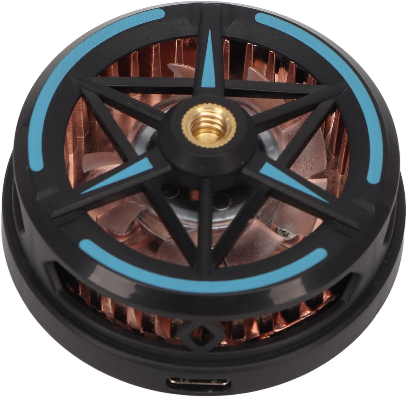 TOPINCN Portable Phone Radiator Fan with TEC Algorithm Refrigeration System Powerful Turbine Fan Black for Gaming Live Streaming for Smartphone Users image number 1