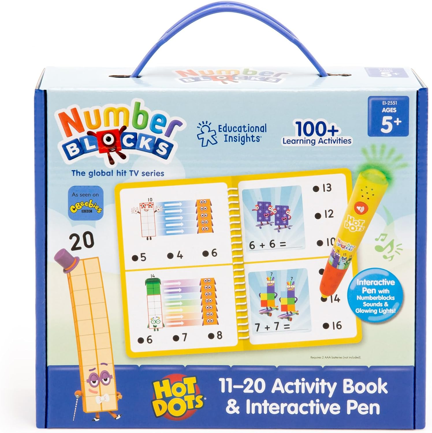 Educational Insights Hot Dots Numberblocks Workbook Numbers 11-20 with Interactive Pen, 60+ Activities, Easter Basket Stuffer for Kids Ages 5+ image number 5