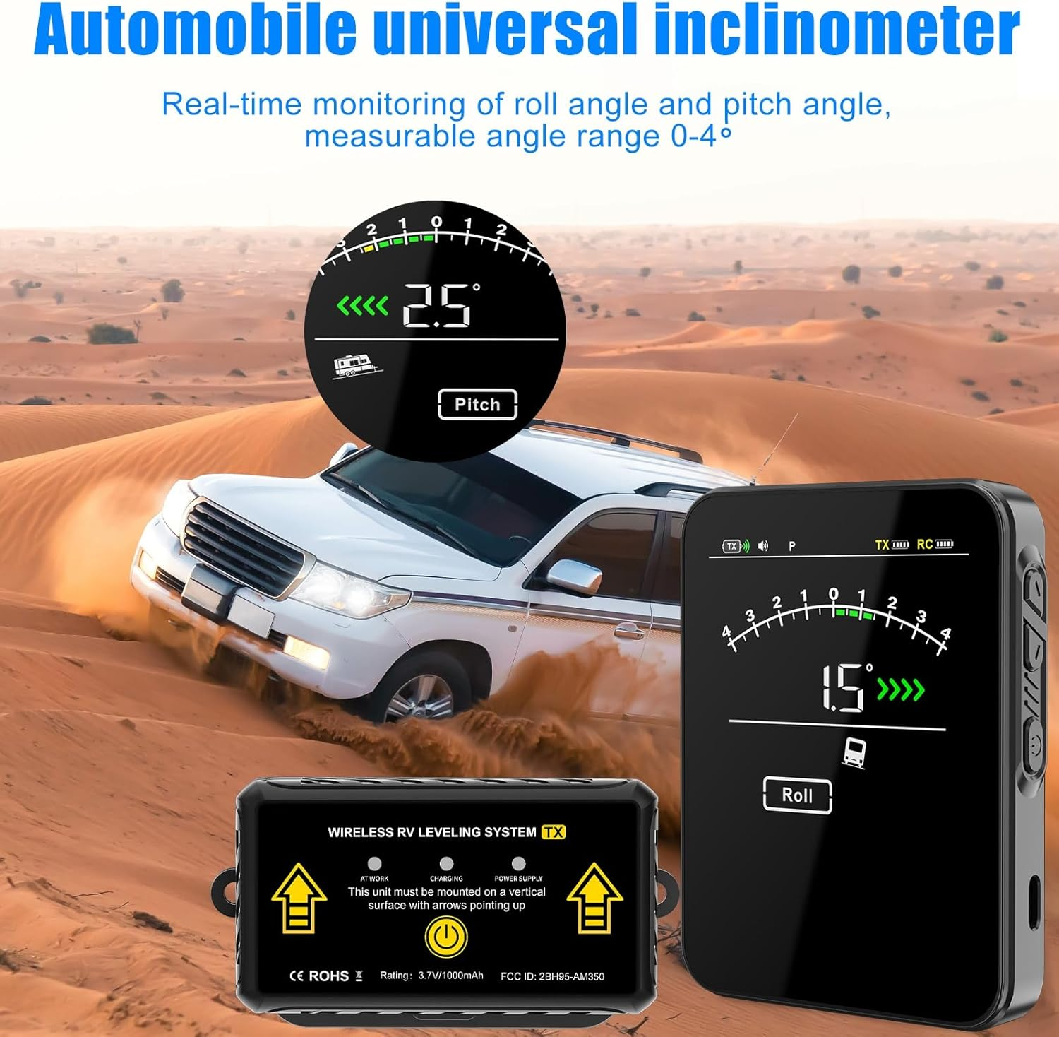 OBEST Wireless RV Leveling System,Electronic Camper Leveler,Automatic Trailer Level Indicates Smart Wireless Leveler for Travel Trailer Level Accessories,Camper Must Haves, No Phone Required image number 6