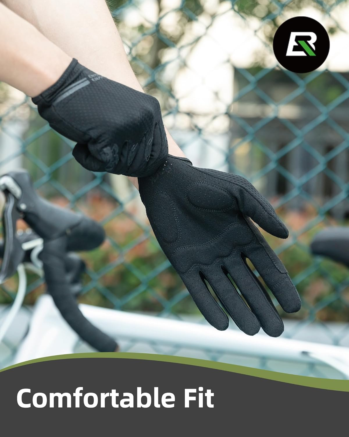 ROCKBROS Cycling Gloves for Men Breathable Bike Gloves for Men Cycling Touchscreen Mountain Bike Gloves for Men image number 2