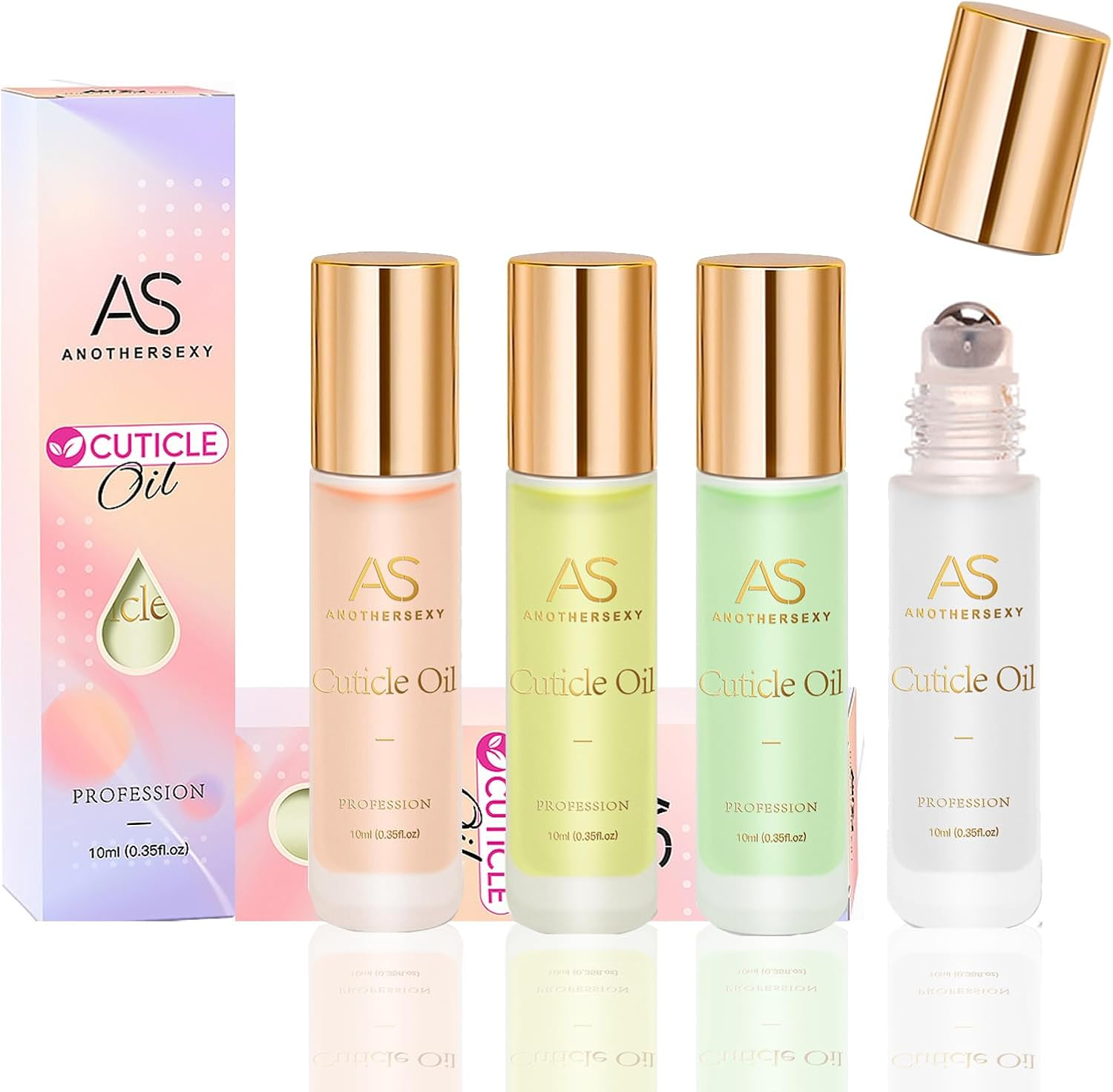 MKNZOME Nail Oil Cuticle, 2PCS Roll-On Oil Treatment for Damaged, Hydrating & Nourishing Cuticle Care Set for Repairing Cracked and Dry Nail