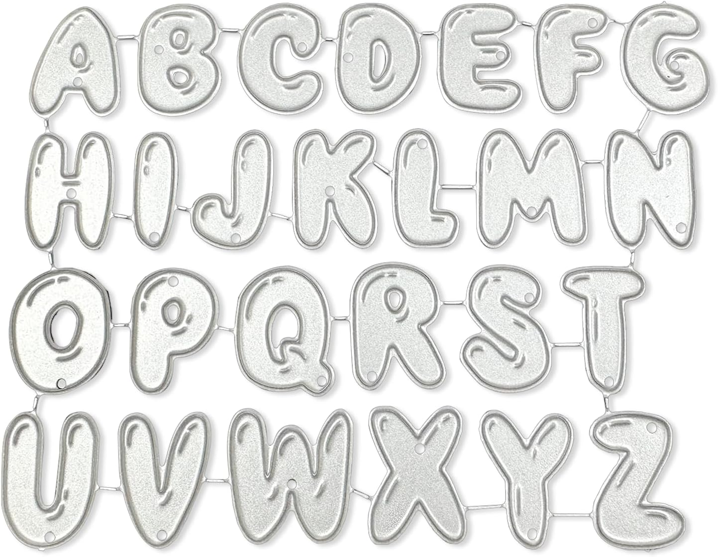 NILLOS Alphabet Cutting Dies, 26 PCS DIY Etched Craft Dies for Scrapbooking, Card Making (About 1.5 X 2 Cm/0.59 X 0.78 In) image number 5