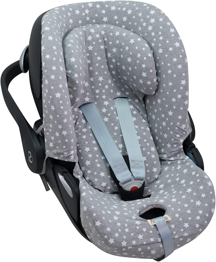 Janabeb&eacute; Car Seat Cover Liner for Cybex Aton Cloud Q, Aton M (White Star) image number 3