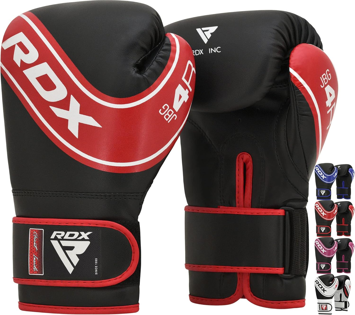RDX Kids Boxing Gloves, 6Oz 4Oz Junior Training Mitts, Maya Hide Leather Ventilated Palm, Muay Thai Sparring MMA Kickboxing, Punch Bag Speed Ball Focus Pads Punching Workout, Youth Games Fun