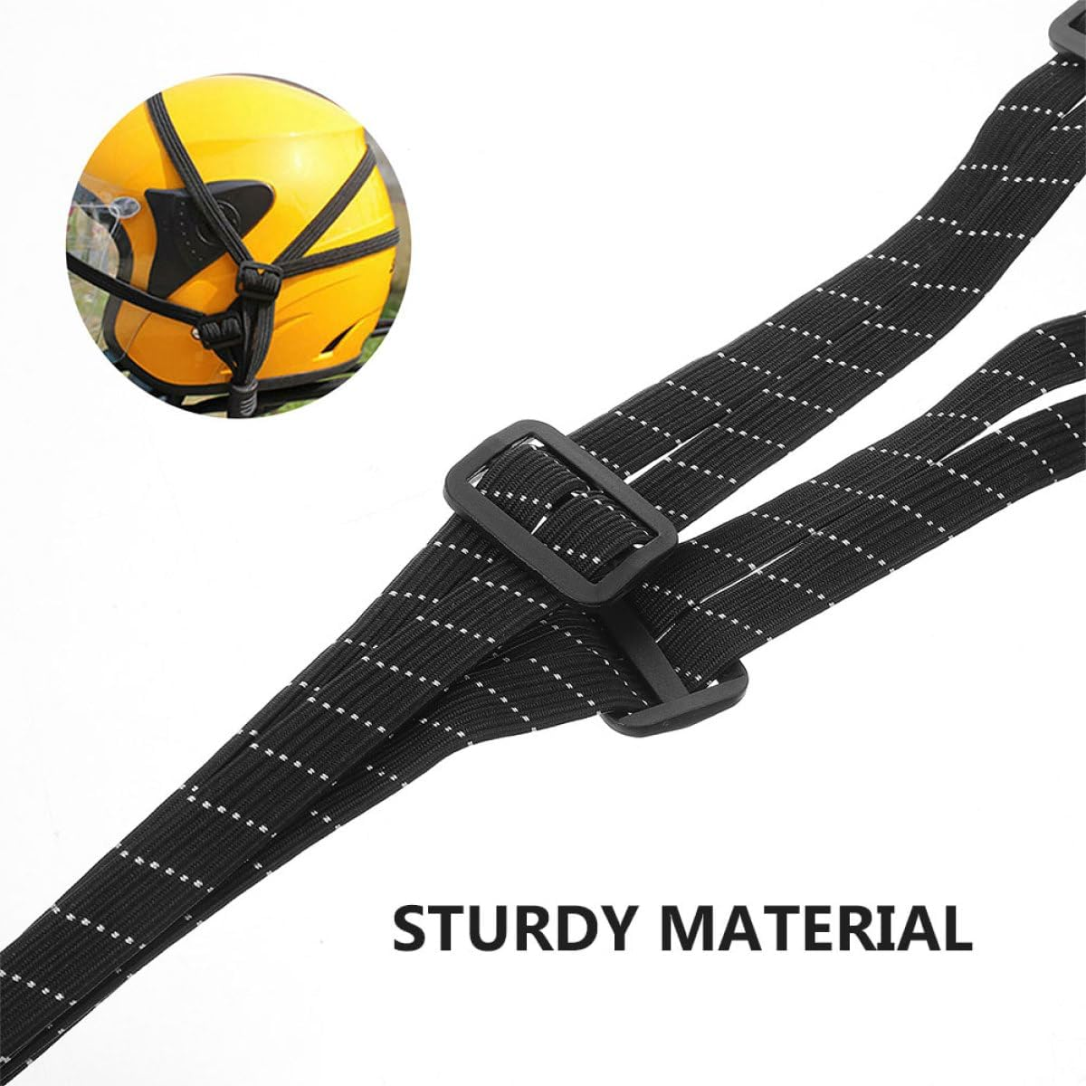 FESTFENDS 2Pcs Motorcycle Luggage Strap with Adjustable Elastic Rubber Cord and Hooks Retractable Helmet Bungee Tie down for Secure Travel Versatile Motorcycle Bag Straps
