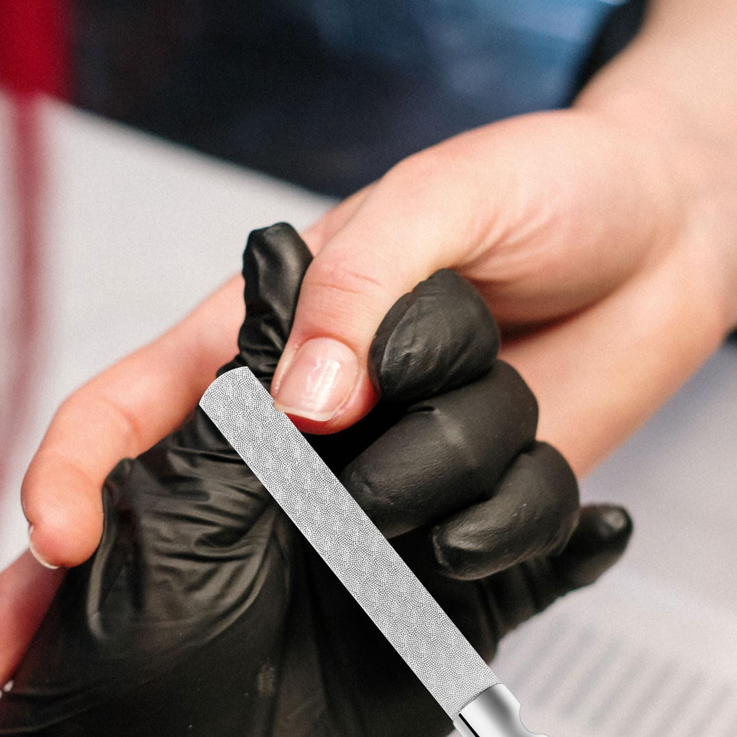 2Pcs Stainless Steel Nail Files, Double Sided Metal Nail Files Reusable Manicure Filer for Natural Nails Manicure Tools for Men Women Home Salon Travel image number 5