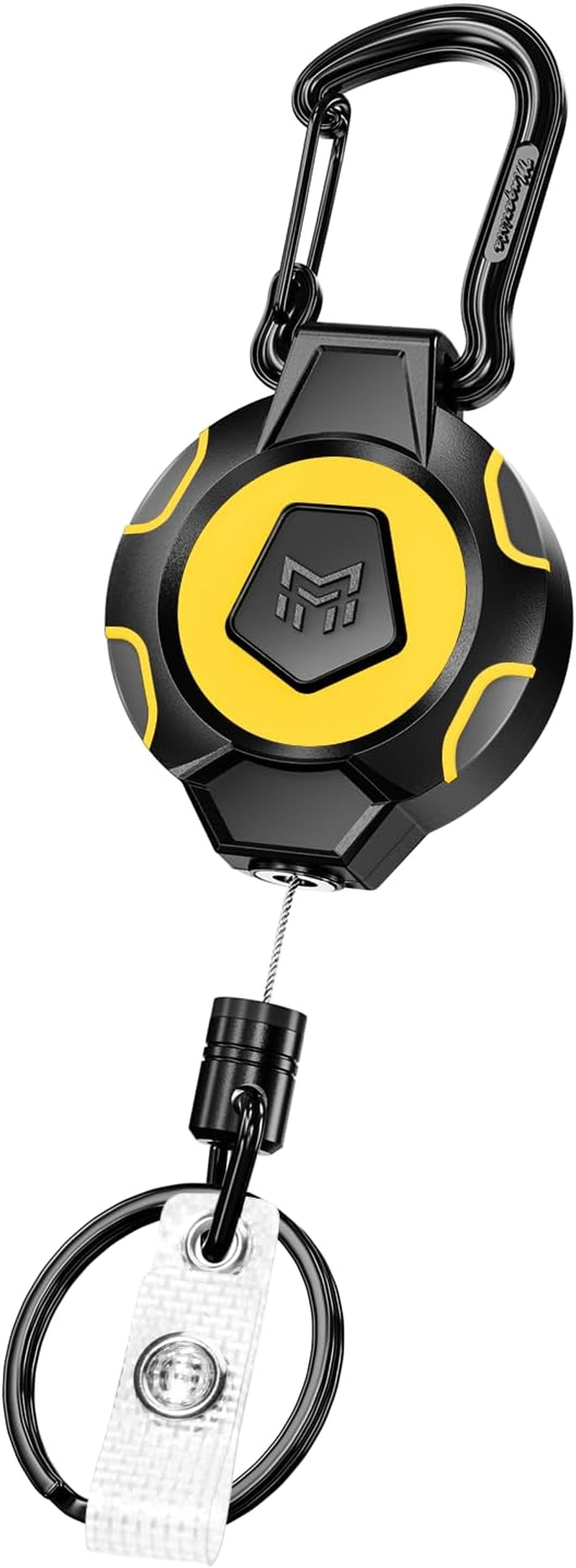 MNGARISTA Upgraded Heavy Duty Retractable Keychain with Belt Clip, 283.5 G Retraction, 80 Cm Stainless Steel Cord, ID Badge Reel with Badge Strap and Key Ring, 2 Pack image number 4