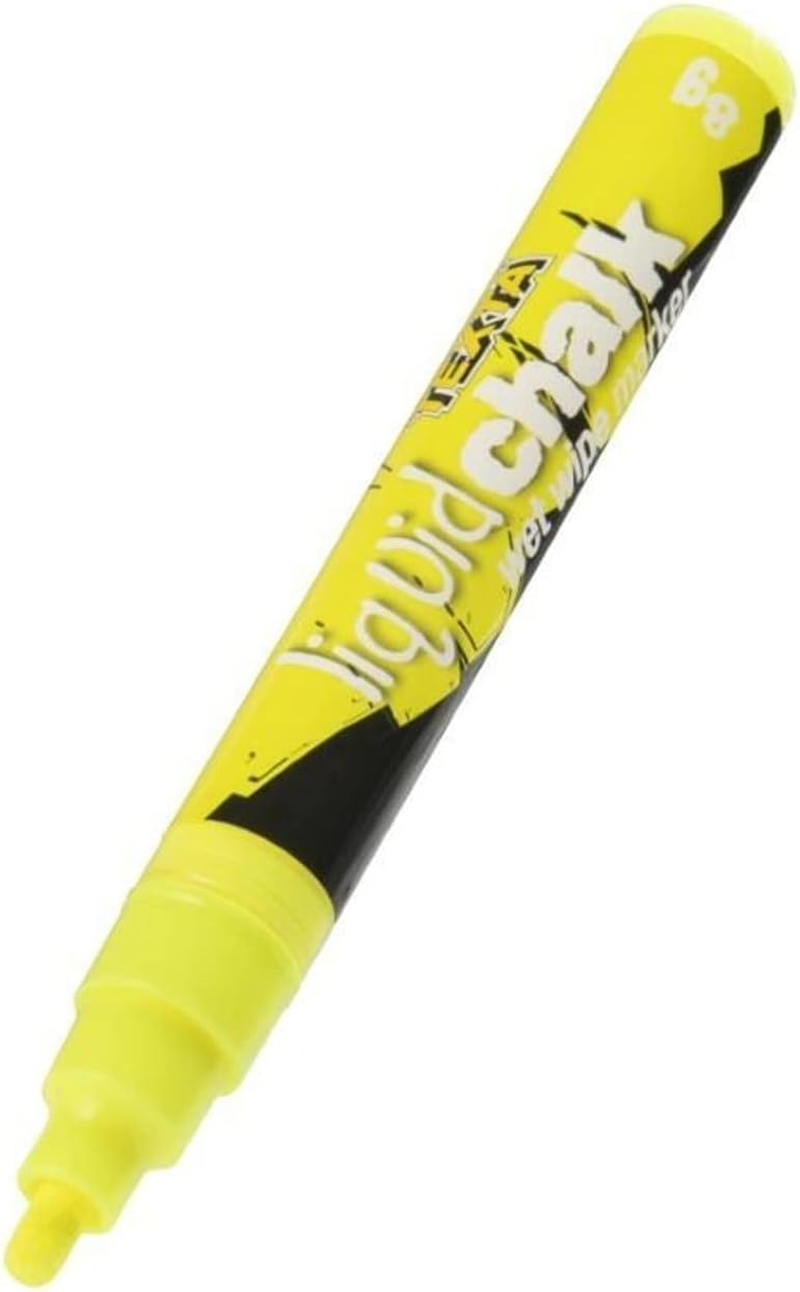 Texta Liquid Chalk Marker Bullet Wet Wipe Yellow image number 1
