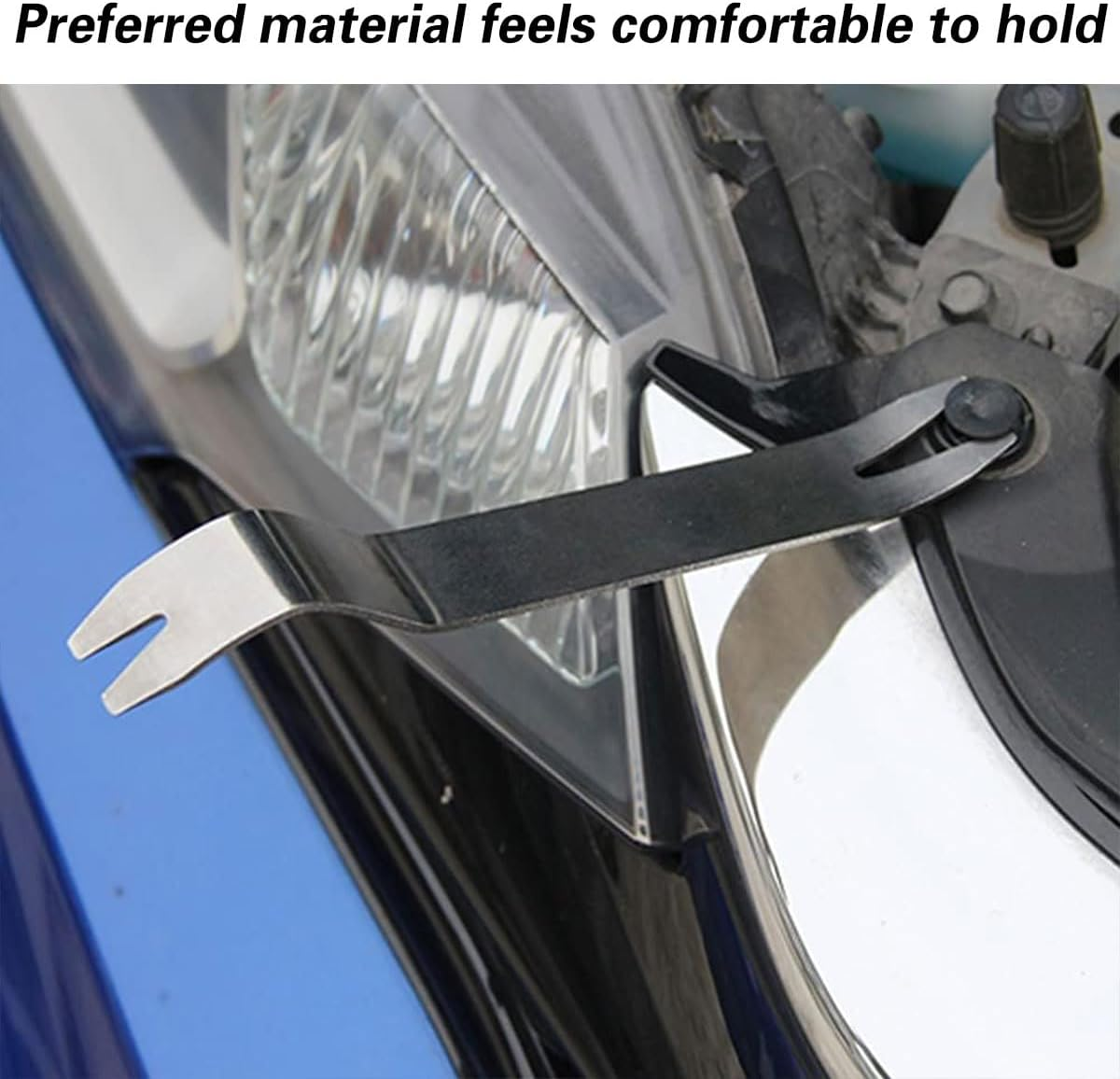 AIMALL 6PCS Stainless Steel Pry Bar Tool Set for Car Interior Trim Removal, Auto Panel Clip Dash Fastener Dismantling Kit with Multiple Tip Shapes for Repair Work image number 1