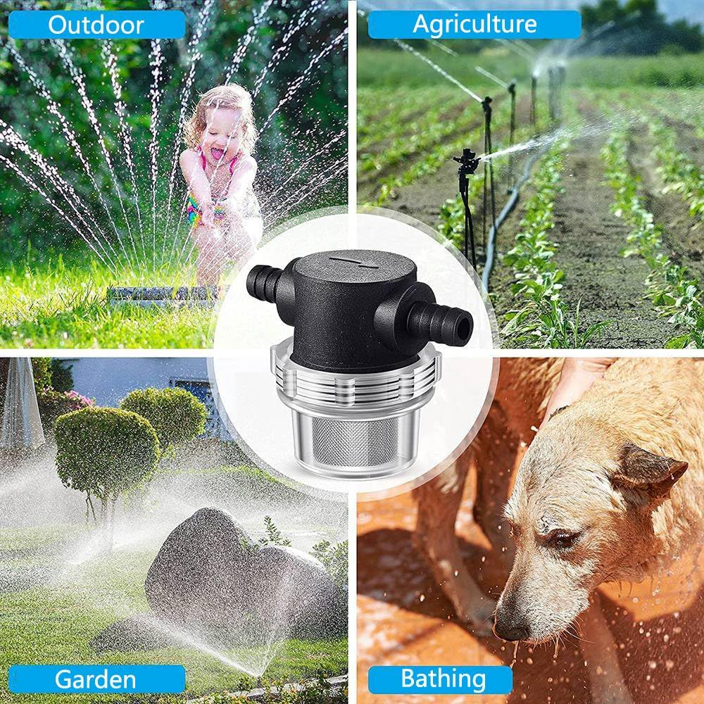 Tophomer Water Pump Strainer, 1/2" Aluminium Strainer Grid Direct-Entry Pipeline Filter for Agricultural Irrigation, Garden Watering and Pet Bathing image number 4