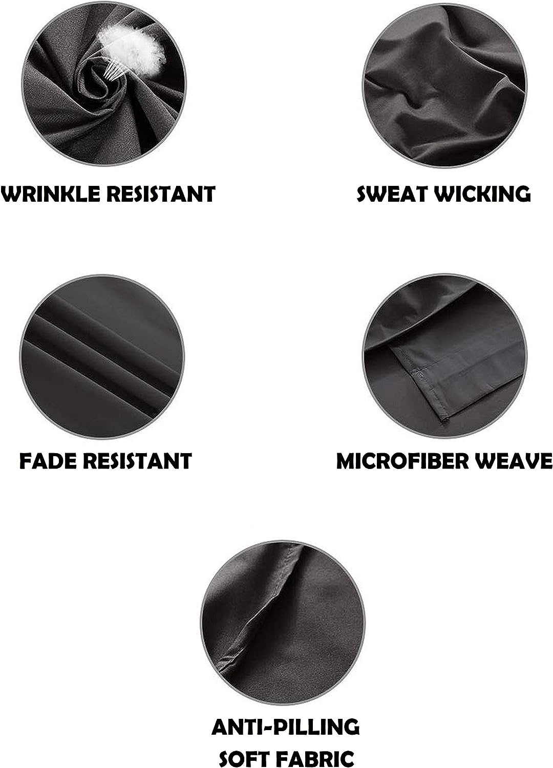 Elegant Comfort Luxury 3-Piece Duvet Cover Set - 1500 Premium Hotel Quality Microfiber Hotel Collection - Comforter Cover with Button Closure and Shams, King/California King, Black image number 2