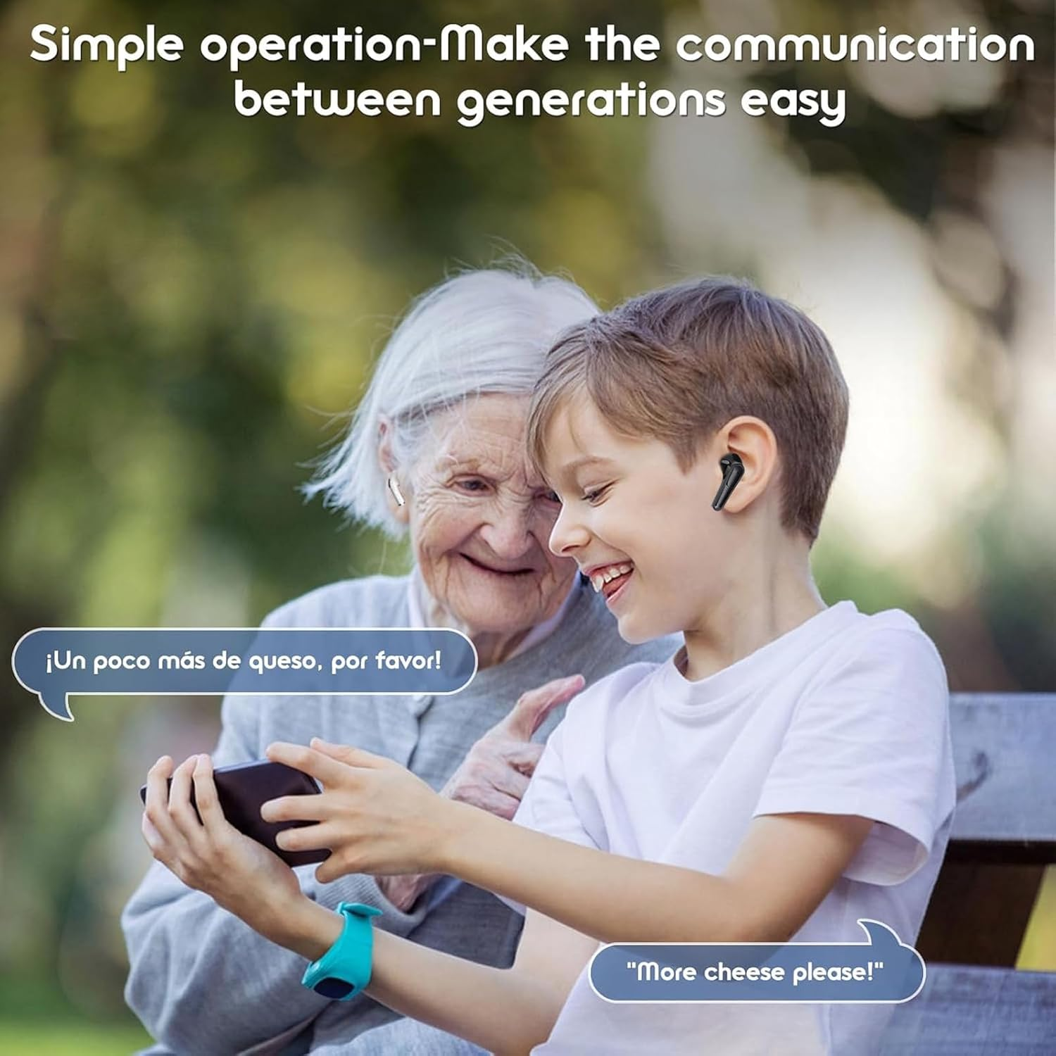 Oreilet AI Translation Earbuds Real Time with Video Calls, 164 Languages BT 5.4 Translator Earbuds with 7 Translation Modes & APP, Headphones Translating Device for Travel image number 5