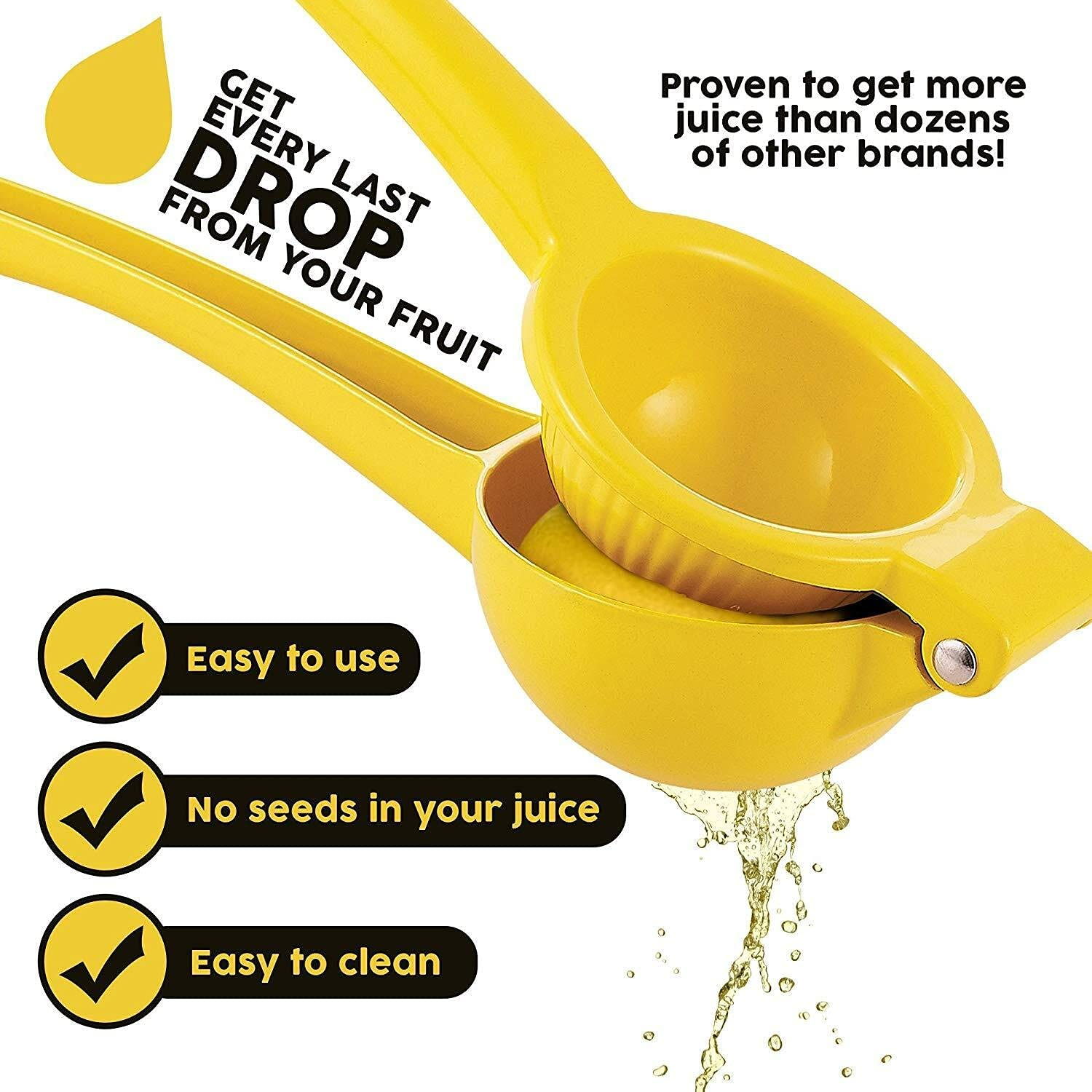 Williamklein Lemon Squeezer - Premium Quality Metal Citrus Juicer with Stainless Steel Construction for Efficient Juicing - Handheld Fruit Squeezer for Home and Commercial Kitchen Use - Easy to Use and Clean Kitchen Gadget image number 1