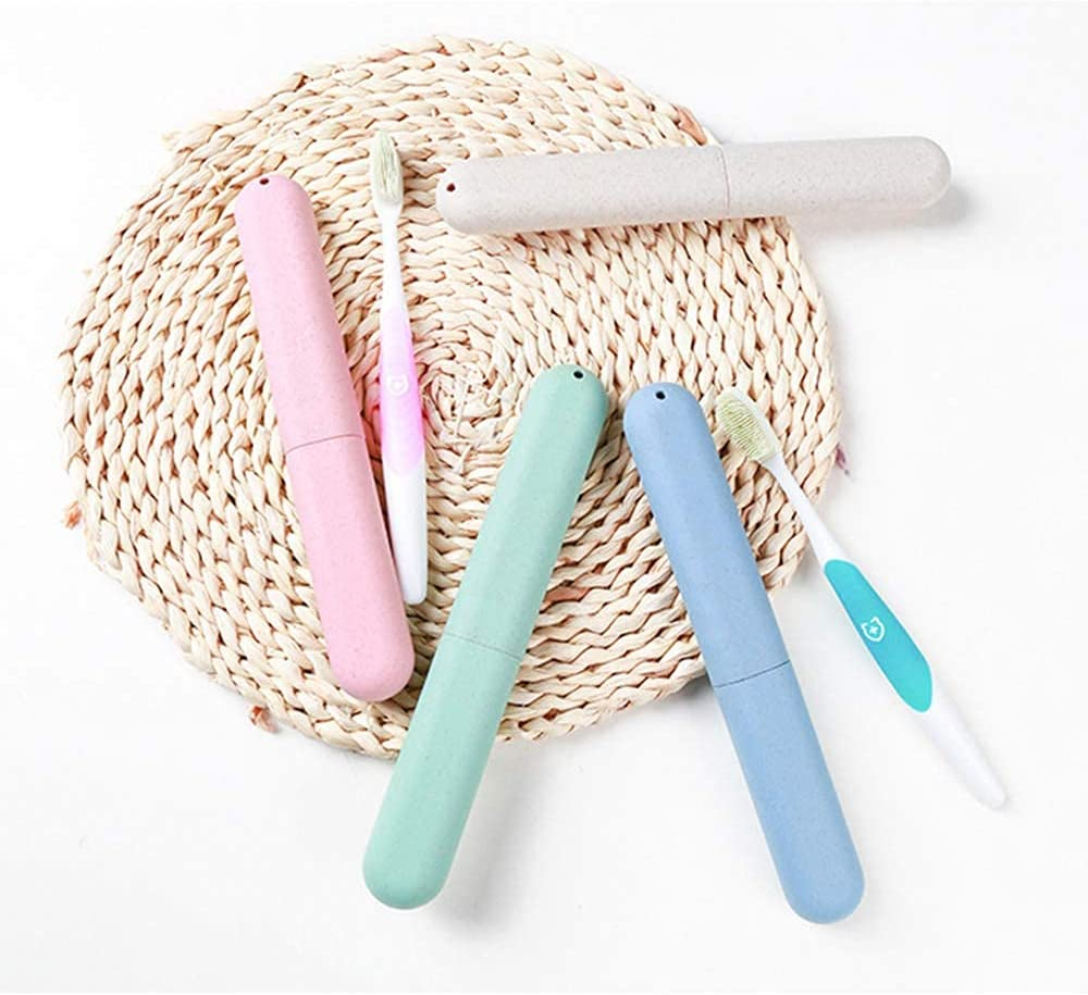 4 Pcs Travel Toothbrush Case, Portable Breathable Toothbrush Holder for Travel Camping School Home Business image number 2